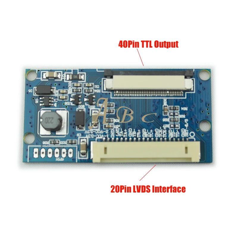 Плата преобразователя LVDS 1ch 8bit S8 DF14 20Pin с поворотом на 40Pin TTL сигнала ЖК дисплея T
