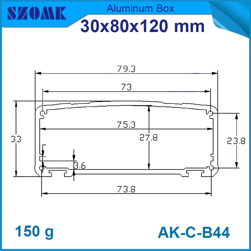 1 шт. алюминиевый чехол для электронной техники 30 х80х0 5 мм|box for|box for electronicboxes electronic