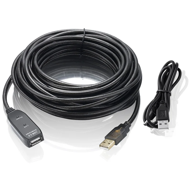 Lballist USB 2,0 Удлинительный кабель папа-мама M/F Активный ретранслятор встроенный Микросхема двойной экранированный 5 м 10 м 15 м
