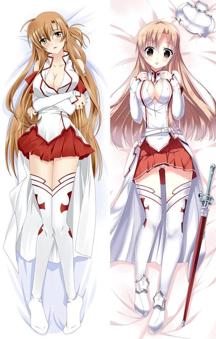 Аниме Sword Art Online Kirigaya Kazuto& Yuuki Asuna& Ayano Keiko& Asada Shino Подушка «Dakimakura» обнимающая наволочка