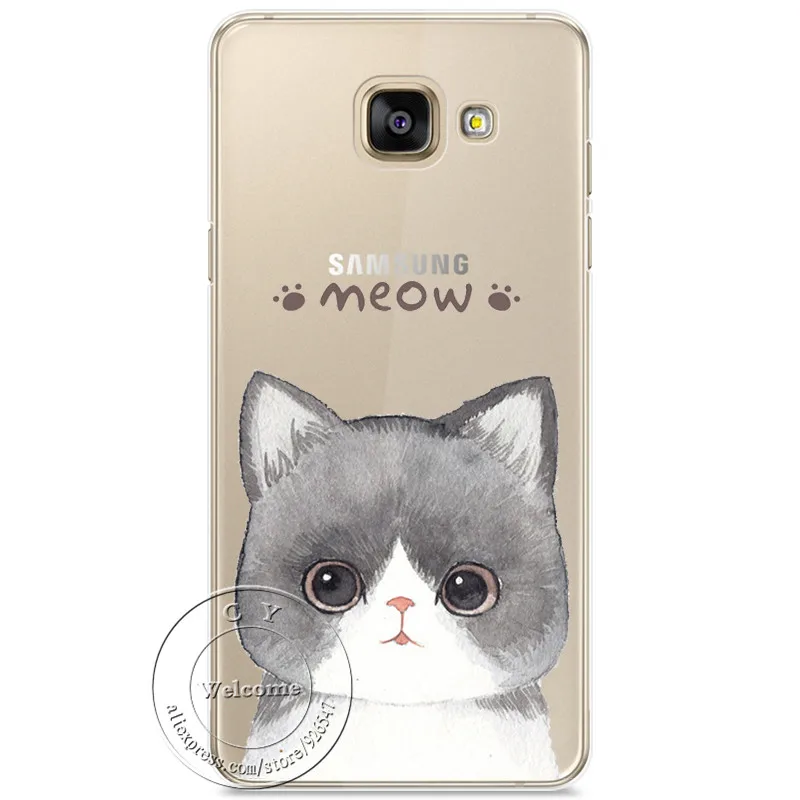 Жесткий чехол с милым мультяшным котом для Samsung Galaxy A3 A5 A7 J1 J3 J4 J5 J6 J7 J8 A6 A8 Plus 2018 2016