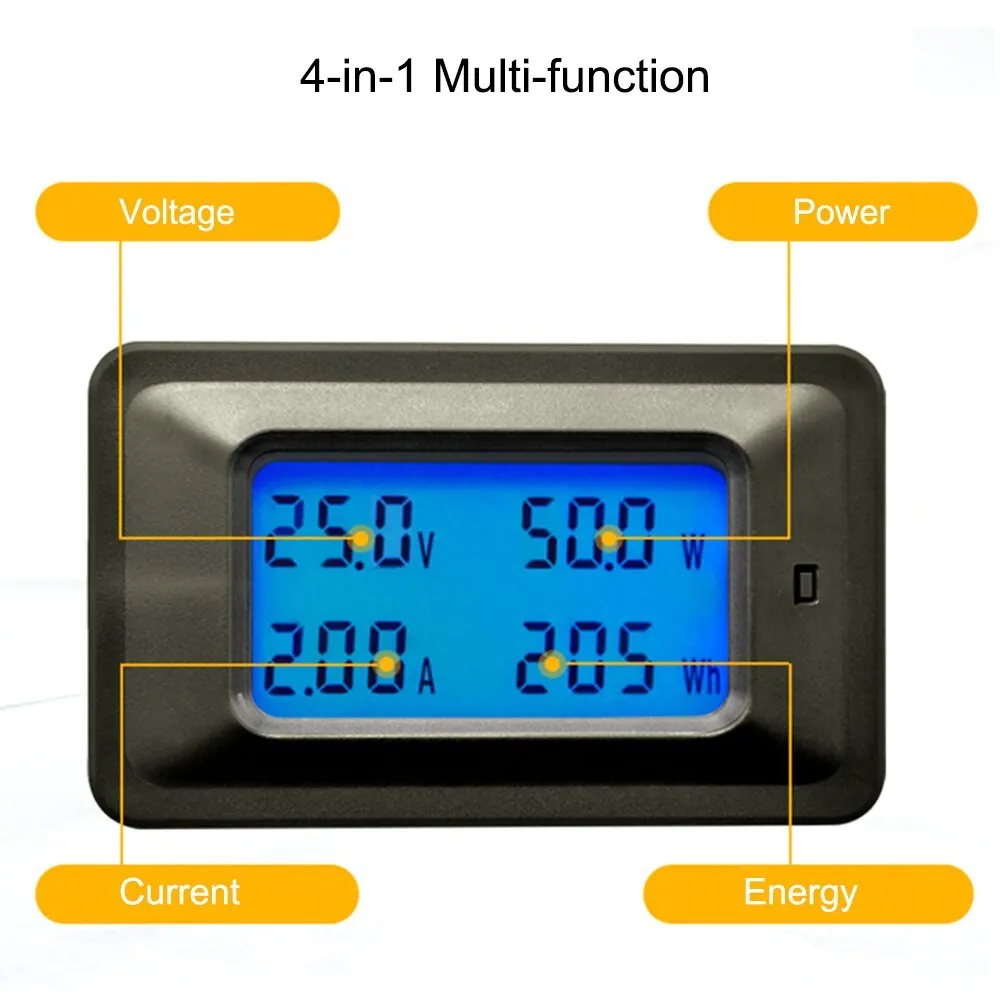4 в 1 Мини Электрический измеритель постоянного/переменного тока мощности