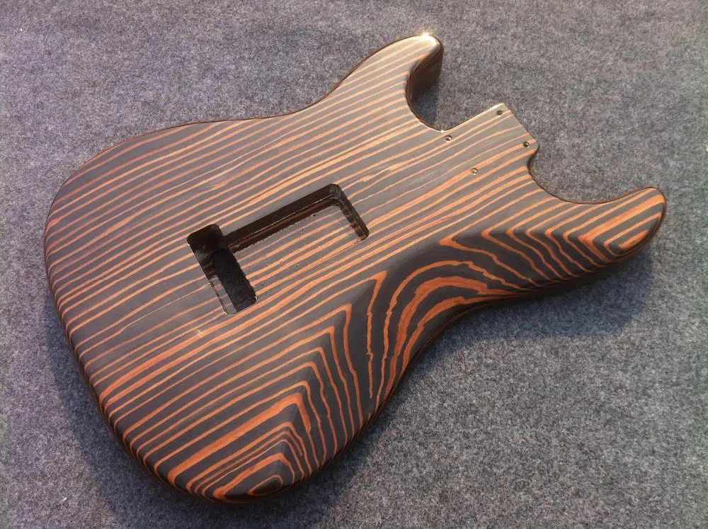 Один кусок zebravwood тела электрогитары тела есть больше цветов можно выбрать