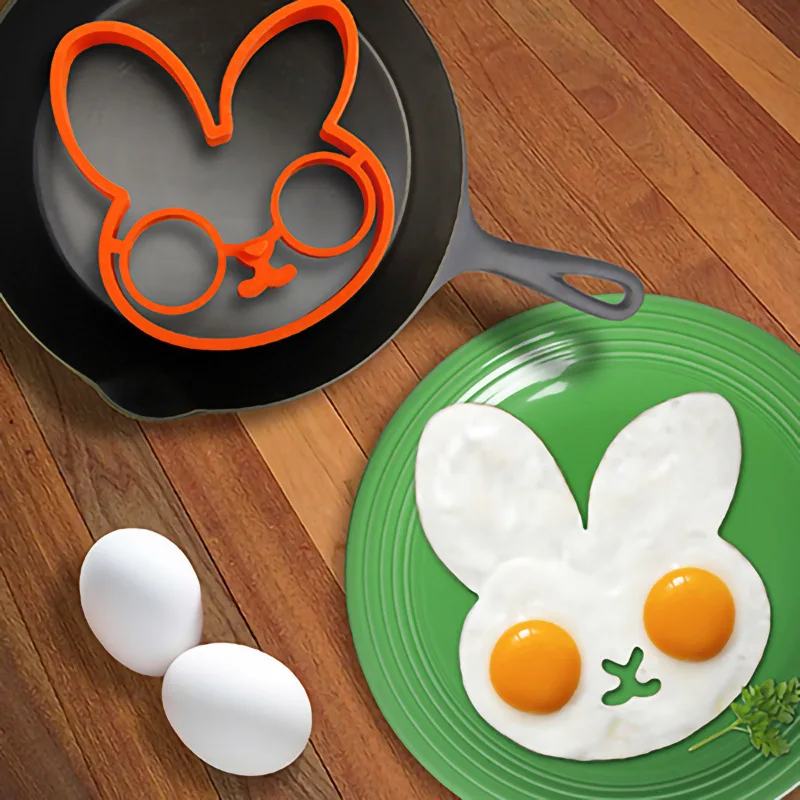 

Silicone Rabbit Owl Skull Smile Fried Egg Omelette Mold Kitchen Cooking Tools form for frying eggs tools omelette mould