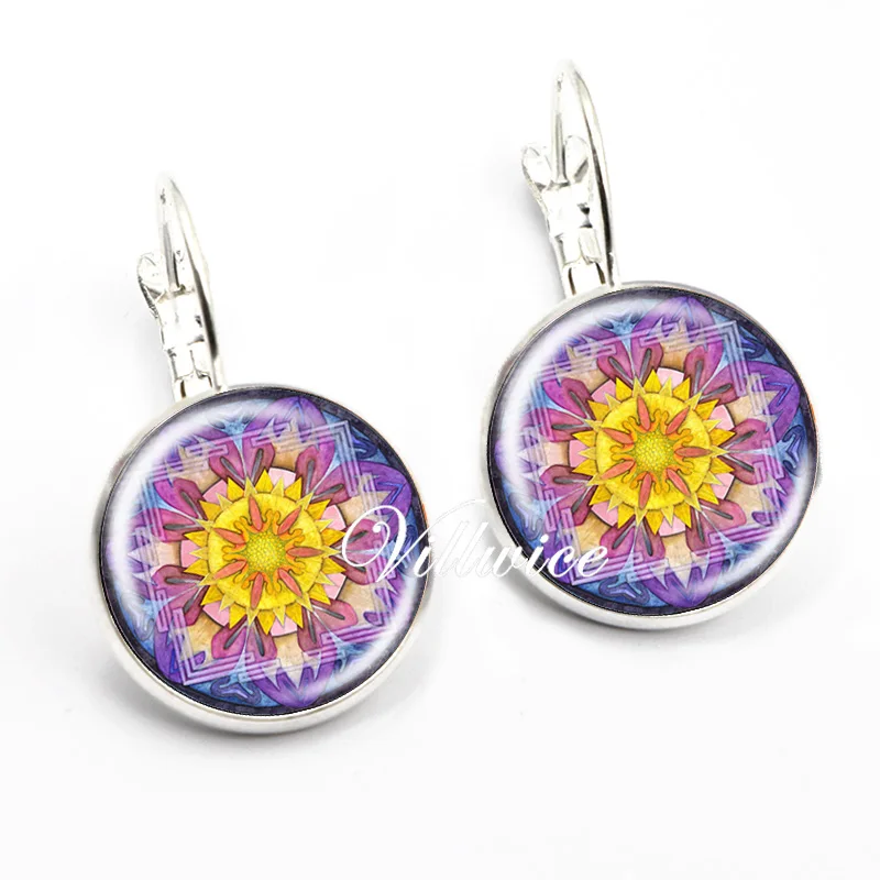 2020 Новое поступление серьги с мандалой ювелирные изделия Ом Символ дзен буддизм