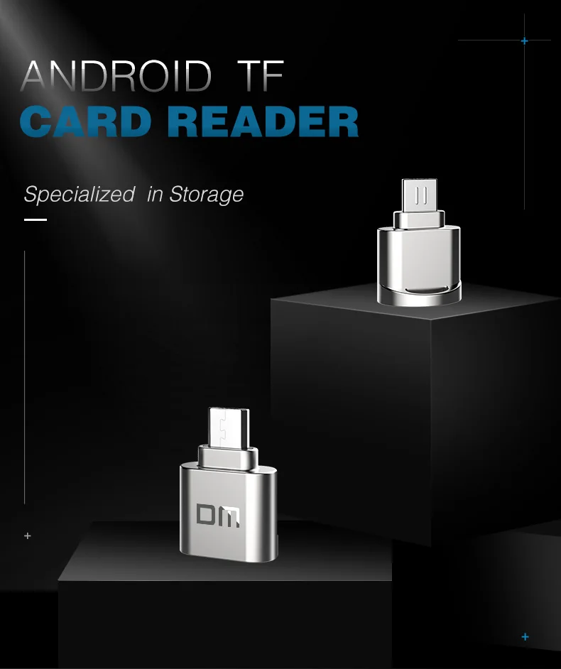 DM OTG кард-ридер CR010 Micro SD TF мульти-кард-ридер для Andriods смартфон с интерфейсом Micro USB