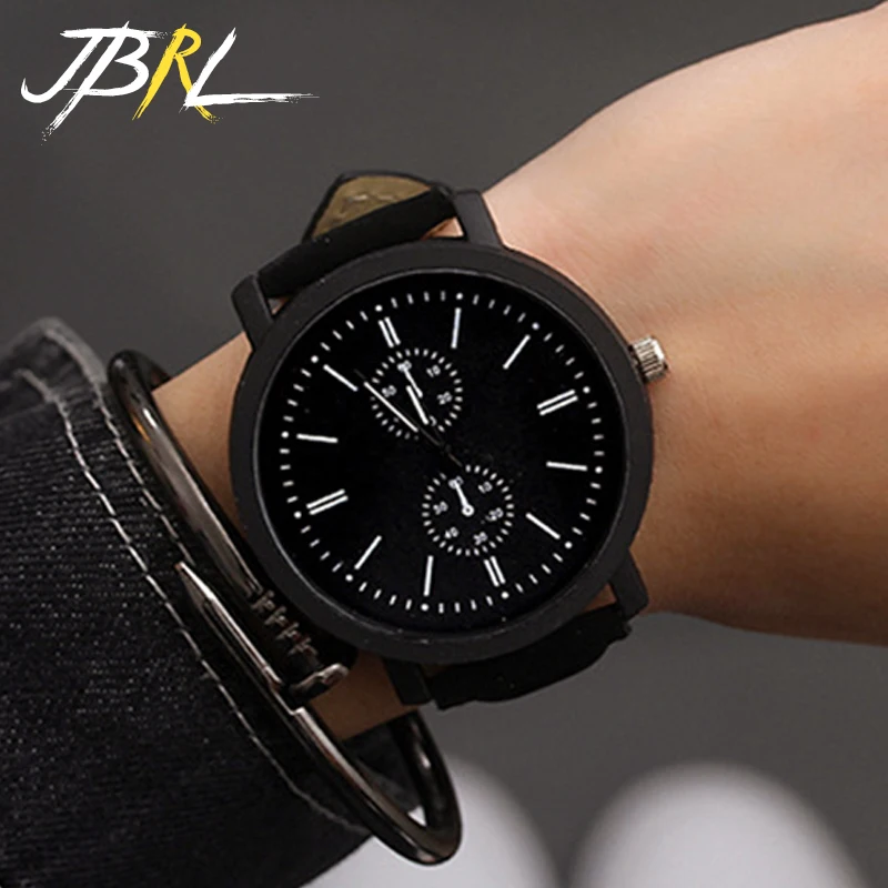 JBRL модные часы Для мужчин наручные мужские кварцевые повседневные кожа