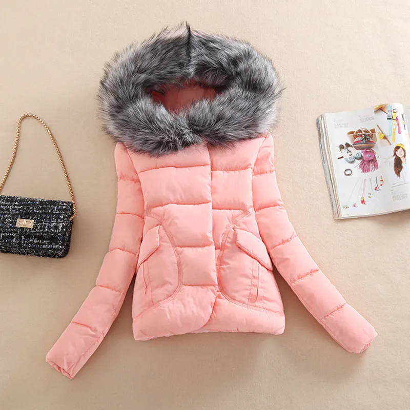 Новинка 2017 распродажа хит продаж чистый цвет хлопковая зимняя куртка женская