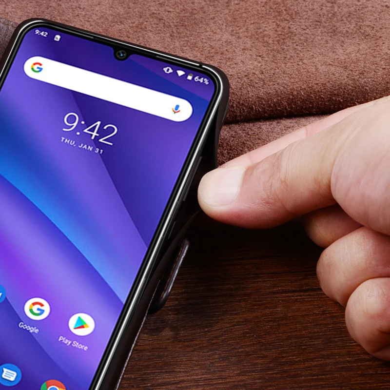 AIBOULLY Чехол-книжка из натуральной кожи для UMIDIGI A5 PRO 6,3 '', защитный чехол для телефона, кожаный бумажник, силиконовый чехол s