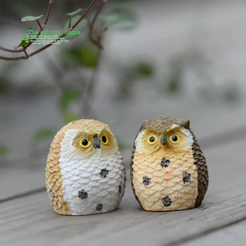 Сова миниатюрные фигурки фигурка для мини Сказочный Сад аквариума животных