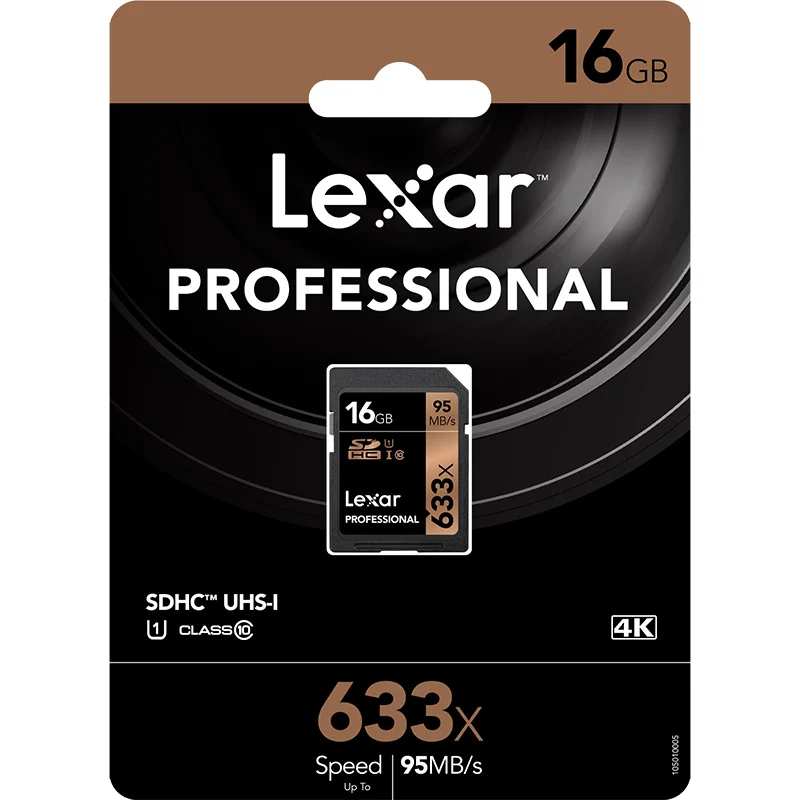 Lexar 16G 32GB SDHC карта U1 64GB 128GB U3 sd-карта SDXC карта памяти C10 95 м/с 633x для 1080p 3D 4K видеокамера