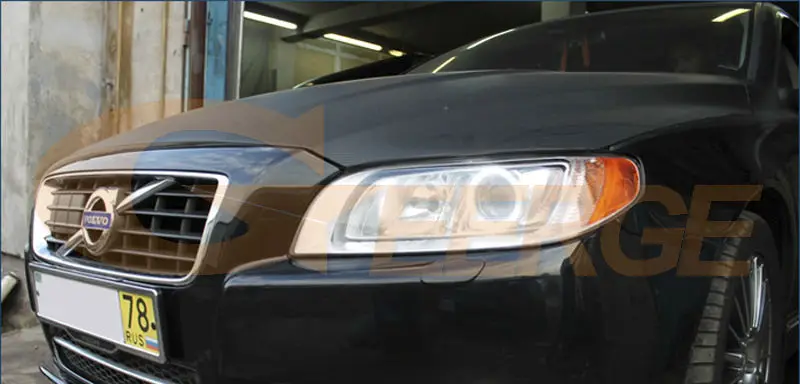 Для Volvo XC70 2008 2009 2010 2011 2012 2013 отличное ультра-яркая подсветка с холодным катодом(CCFL) Ангельские глазки комплект halo кольца