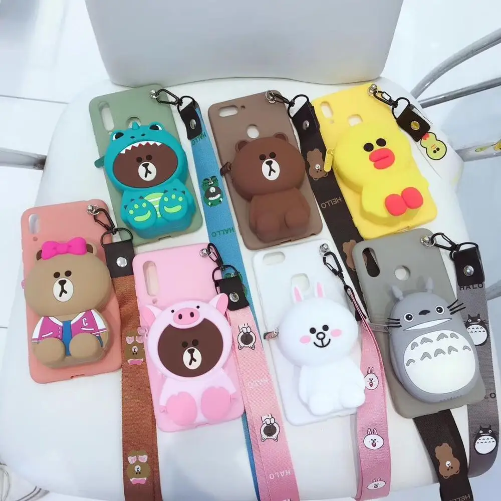 Мягкий чехол ORYKSZ с объемным мультяшным медведем Тоторо для Samsung Galaxy J710 J730 A9 Pro A5