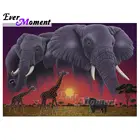 Ever Moment Алмазная картина сделай сам, слон, жираф, африканская Алмазная мозаика, квадратные дрели, художественное оформление дома ASF1236