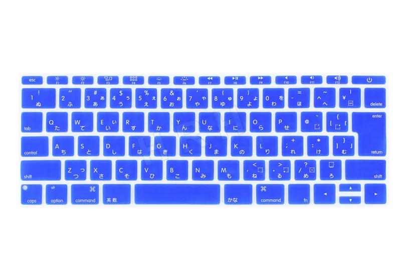 Blue HRH Японский силиконовый чехол кожи для Macbook New Pro 1" A1708(версия, без Touch Bar) Mac 12" A1534 JP Версия - Цвет: Blue