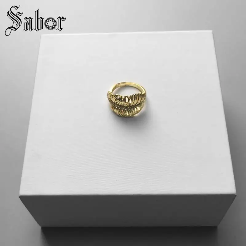 Золотые перьевые кольца серебряный цвет модные украшения этнические вечерние