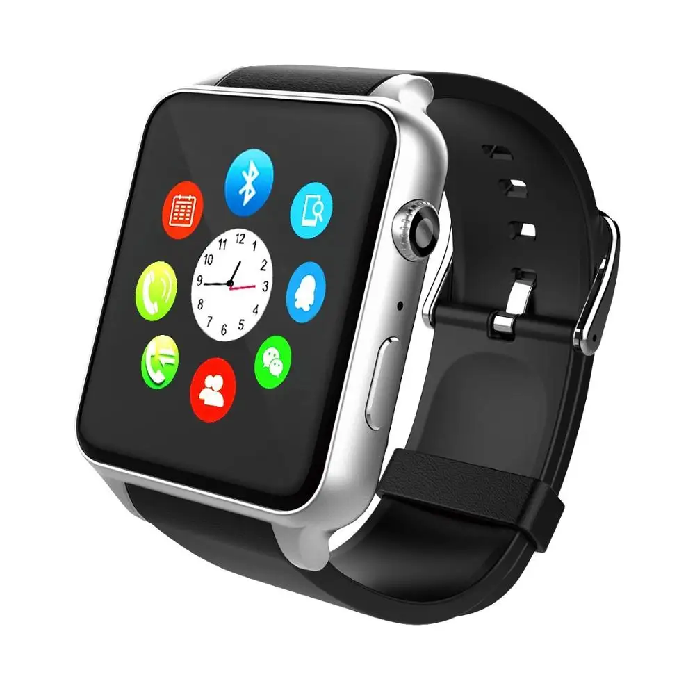 HETNGSYOU монитор сердечного ритма Bluetooth Водонепроницаемые Смарт-часы анти-потеря Smartwatch поддержка sim-карты для Android pk apple watch - Цвет: Серебристый