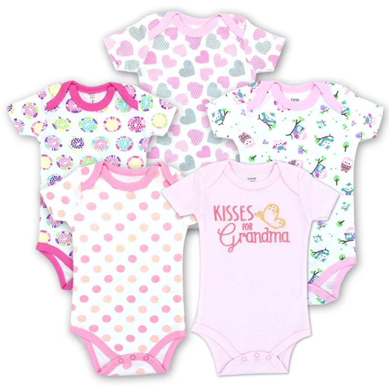 3 шт./лот Детские комбинезоны унисекс наивысшего качества с короткими рукавами и