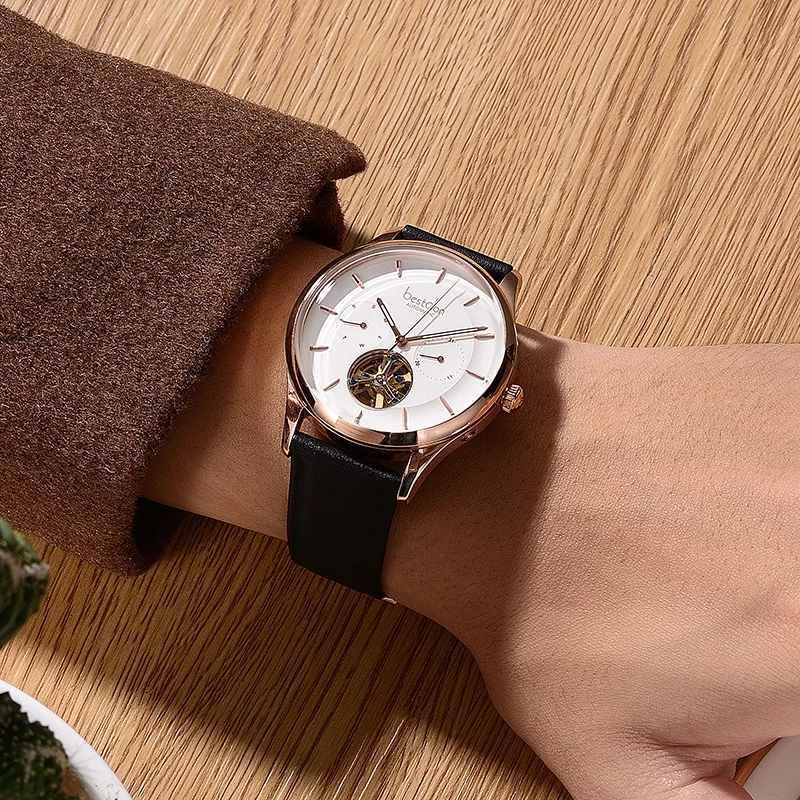 Bestdon Tourbillon Лидирующий бренд Мужские механические часы Автоматические спортивные