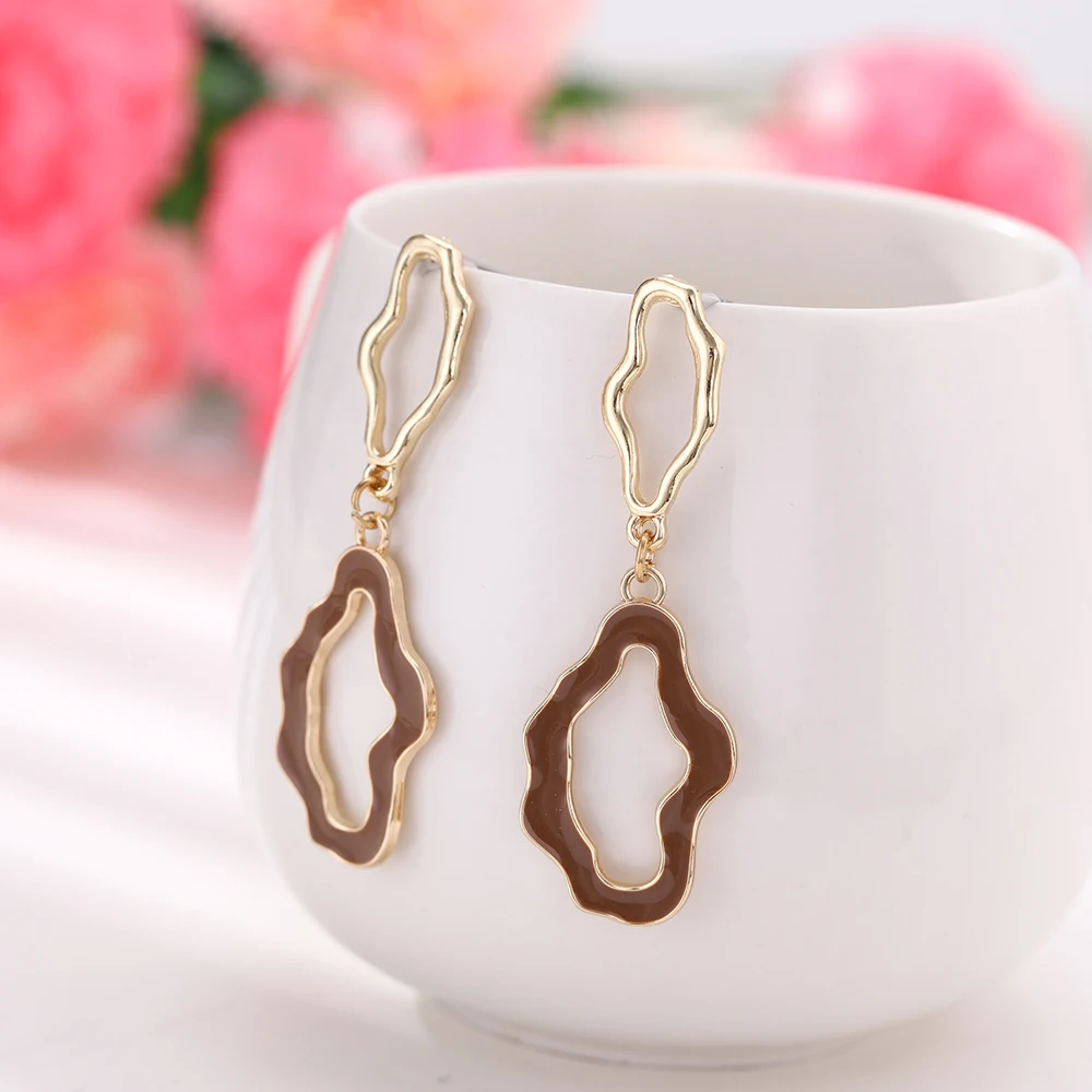 Skyrim эмаль большие длинные серьги для женщин винтажные геометрические