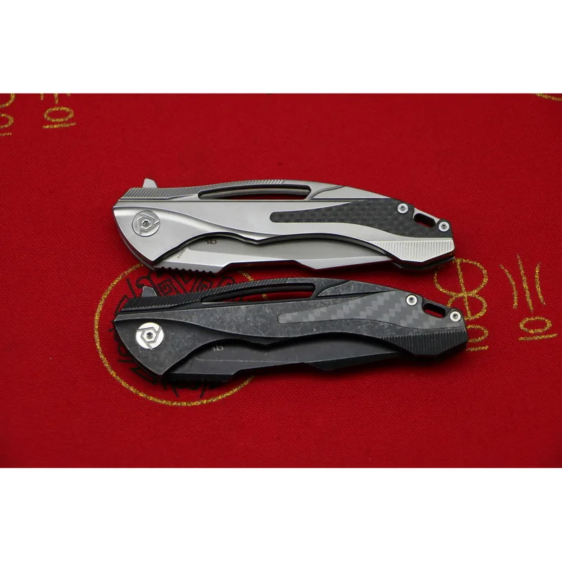 

CH3519 Flipper folding knife s35vn blade TC4 Titanium carbon fibe handle outdoor camping hunting pocket fruit Knives EDC tool