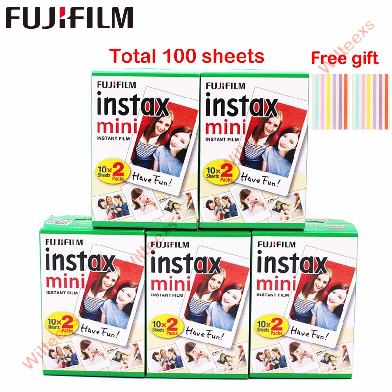 20 100 листов белая пленка для Fuji Instax Mini Instant Фотобумага мгновенного фотоаппарата 11 8