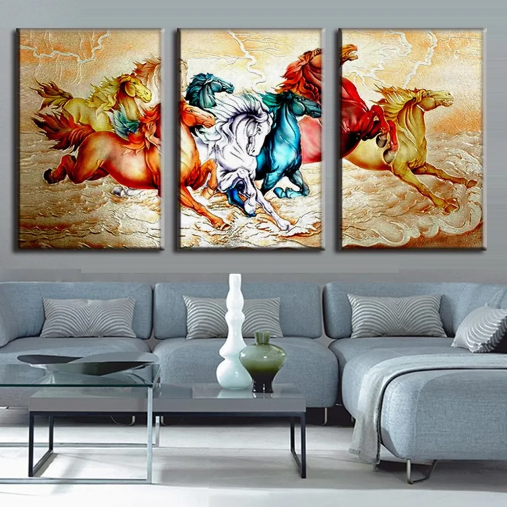 3 шт./компл. в китайском стиле восемь ярких картин на стену реалистичное животное