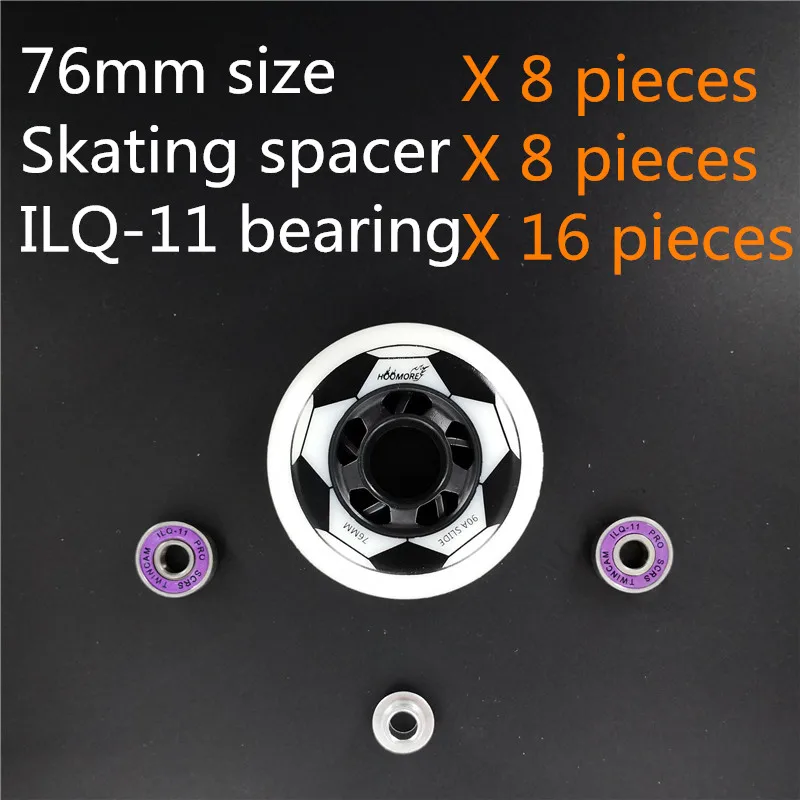 76mm Wheel Bearing Лидер продаж! 90A белый нефритовый цвет роликовые колеса для роликовых коньков обувь 80 мм 76 мм 72 мм с ABEC подшипник для слалома FSK - Цвет: 76mm Wheel Bearing