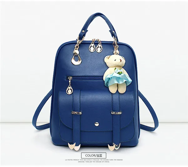 Light Blue Модный известный бренд, повседневный женский рюкзак из искусственной кожи, черный школьный рюкзак Mochila, студенческий рюкзак, посылка, сумка для девочек - Цвет: Light Blue