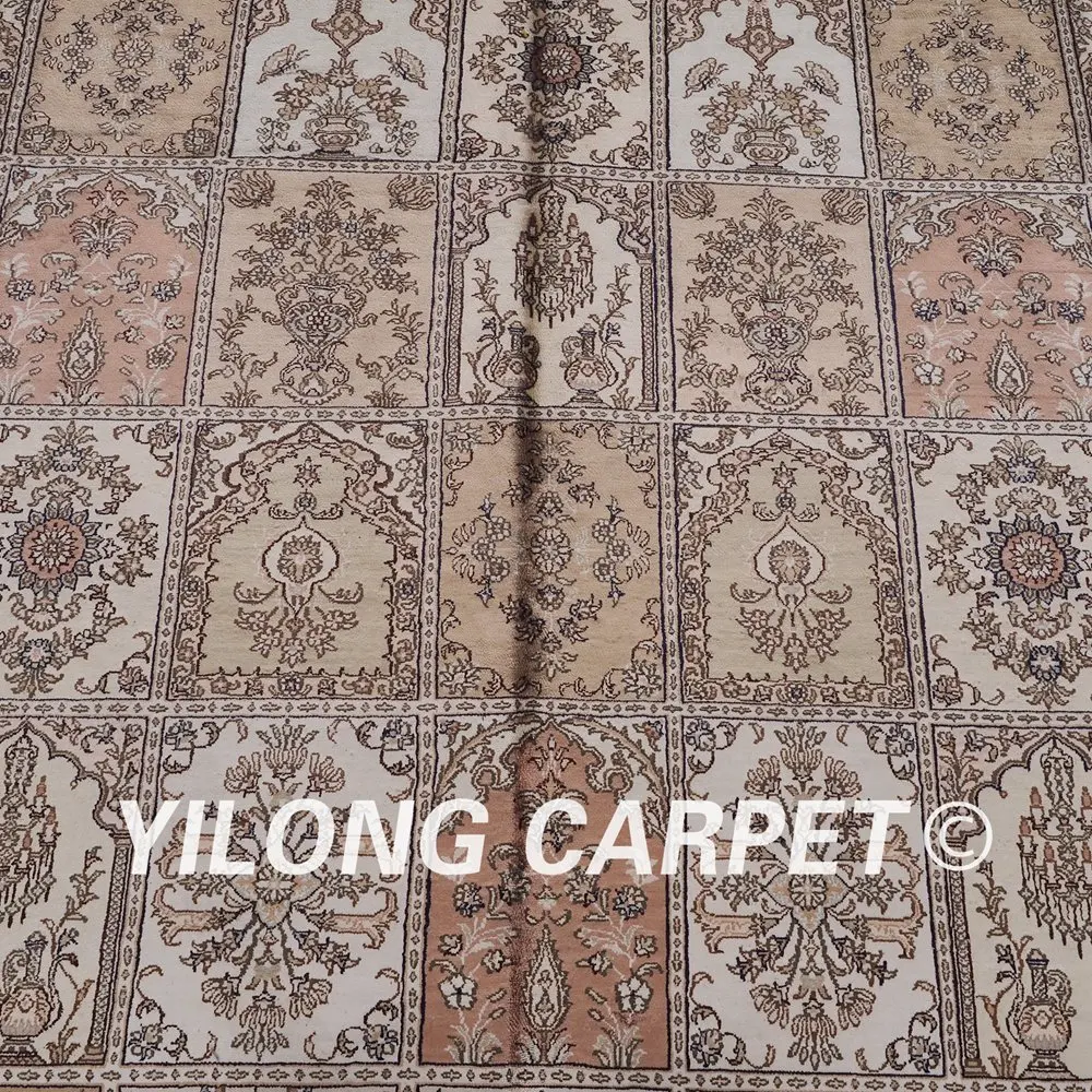 Beste YILONG 9'x12 'Tabriz Zijden Kleed Grote Antieke Vier Seizoenen Perzische Handgemaakte Zijden Tapijt (YHW192B9x12)