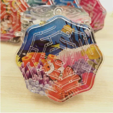 1PCS Random color Дети стальной шар животных трек лабиринт головоломка игрушка творческий практический подарок Ранний Образовательный мозговой тизер интеллектуальная доска - Цвет: 1PCS Random color