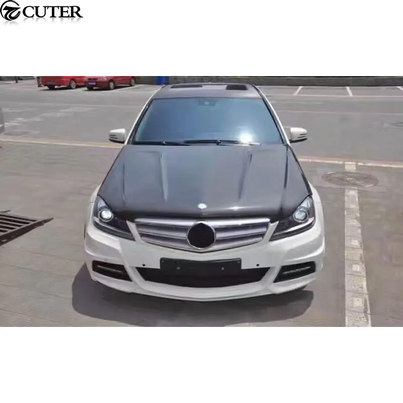 W204 C200 C300 комплект кузова автомобиля FRP неокрашенные передние бамперы задние