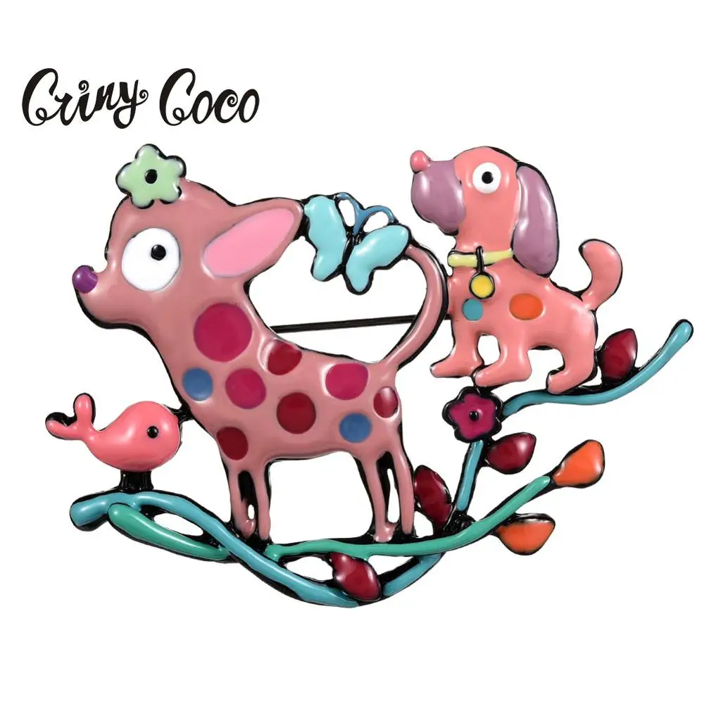 Брошь в виде собаки Cring Coco эмалированная брошь для влюбленных женщин и мужчин