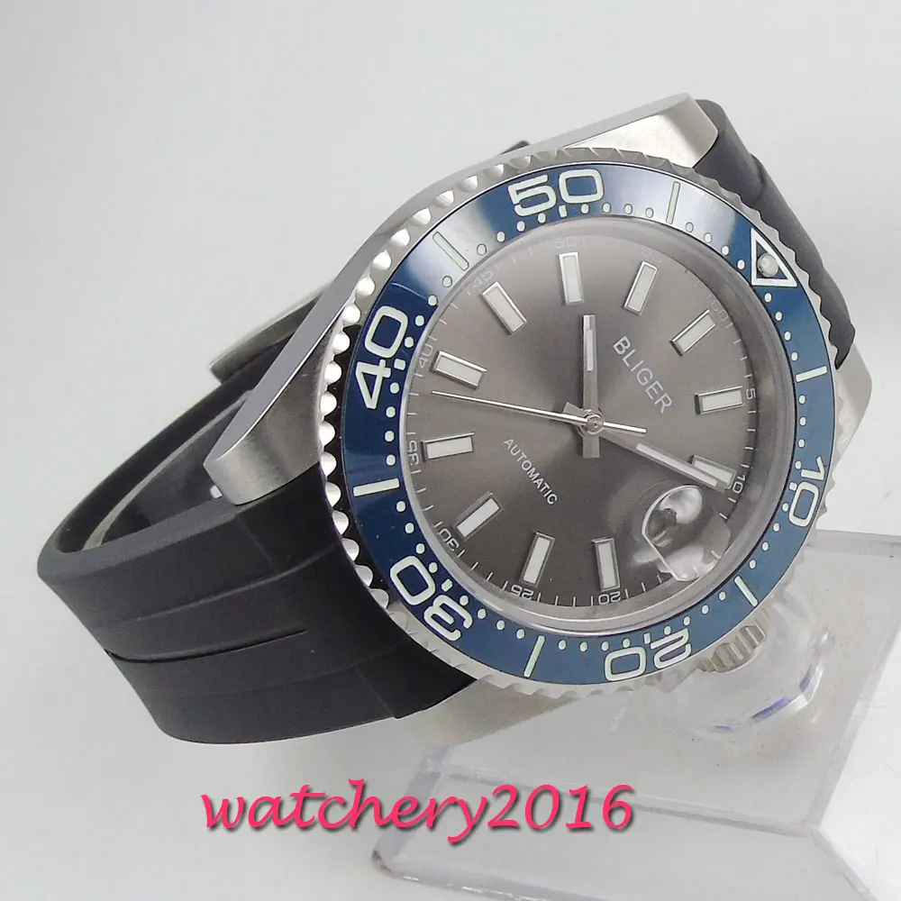 Часы мужские с сапфировым стеклом и циферблатом 40 мм|Мужские механические часы| |