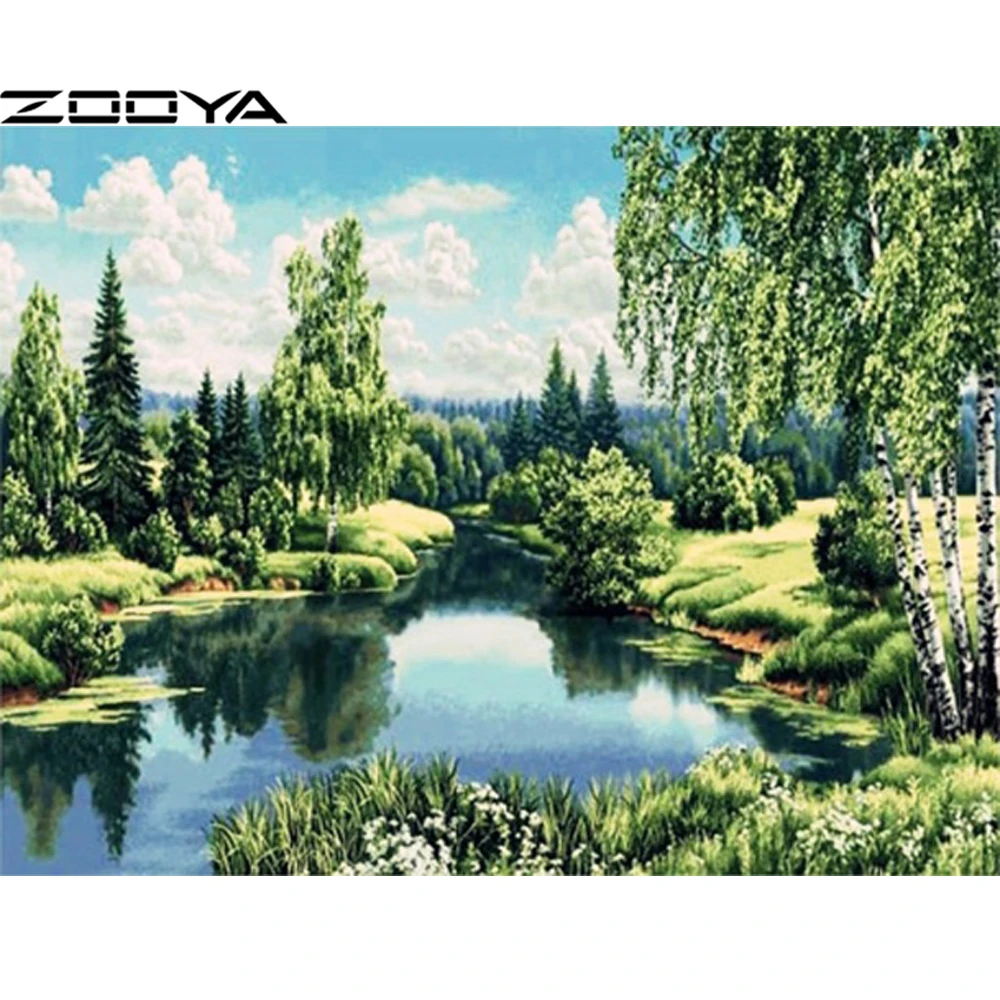 Zooya продажи алмазной вышивки DIY Алмазная Картина Пейзаж маленькое дерево