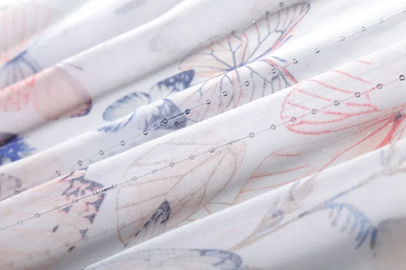 Женский шарф с бабочкой модный вискозный блестками и принтом бахромой шали