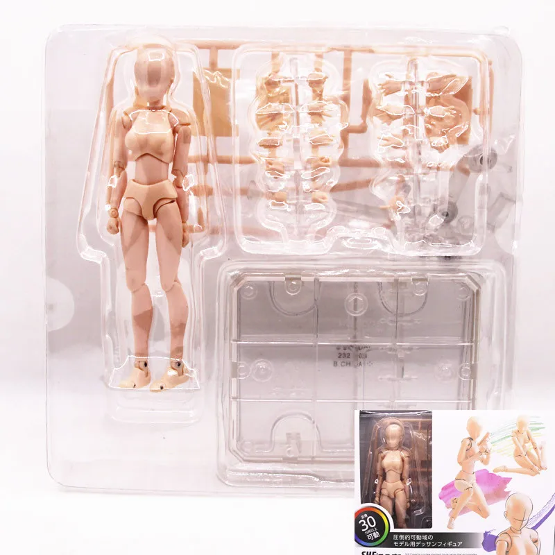 SHE Skin OPP SHFiguarts мульти-шарнир подвижное тело Кун/тело Чан тело-кун серый цвет черный ПВХ фигурка Коллекционная модель игрушки - Цвет: SHE Skin OPP