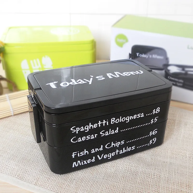 Высочайшее качество 3 слоя Коробки для обедов с Ложка Вилка Портативный ручка