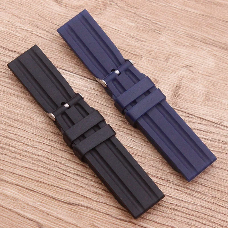 Новинка! Ремешок силиконовый 22 мм с пряжкой язычком резиновый браслет аксессуары