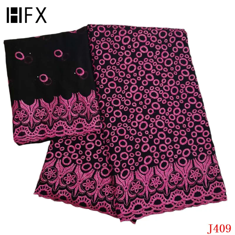 HFX Fushia розовое черное французское хлопчатобумажное кружево новейшая вышивка