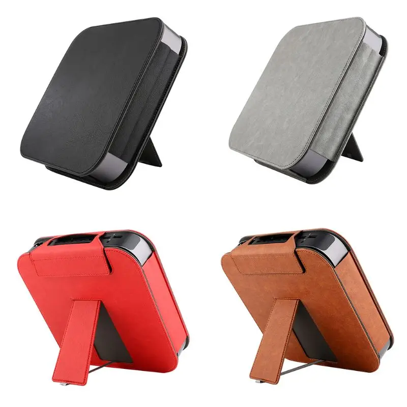 

Protective Cover Case PU Leather Shin Sleeve Shockproof Stand Holder Bracket Bag
