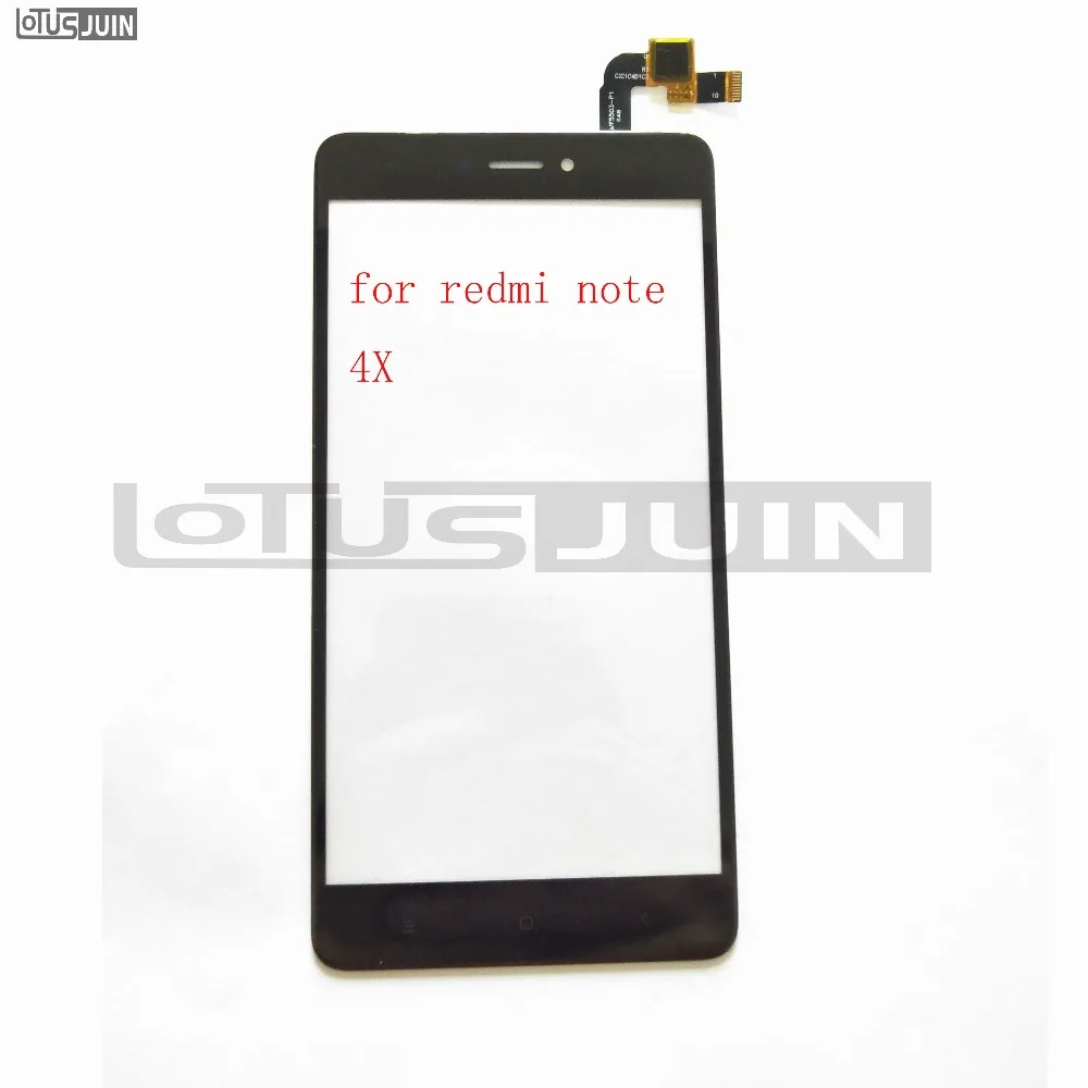 Новый сенсорный экран дигитайзер стеклянный объектив для Xiaomi Redmi Note 4X передние