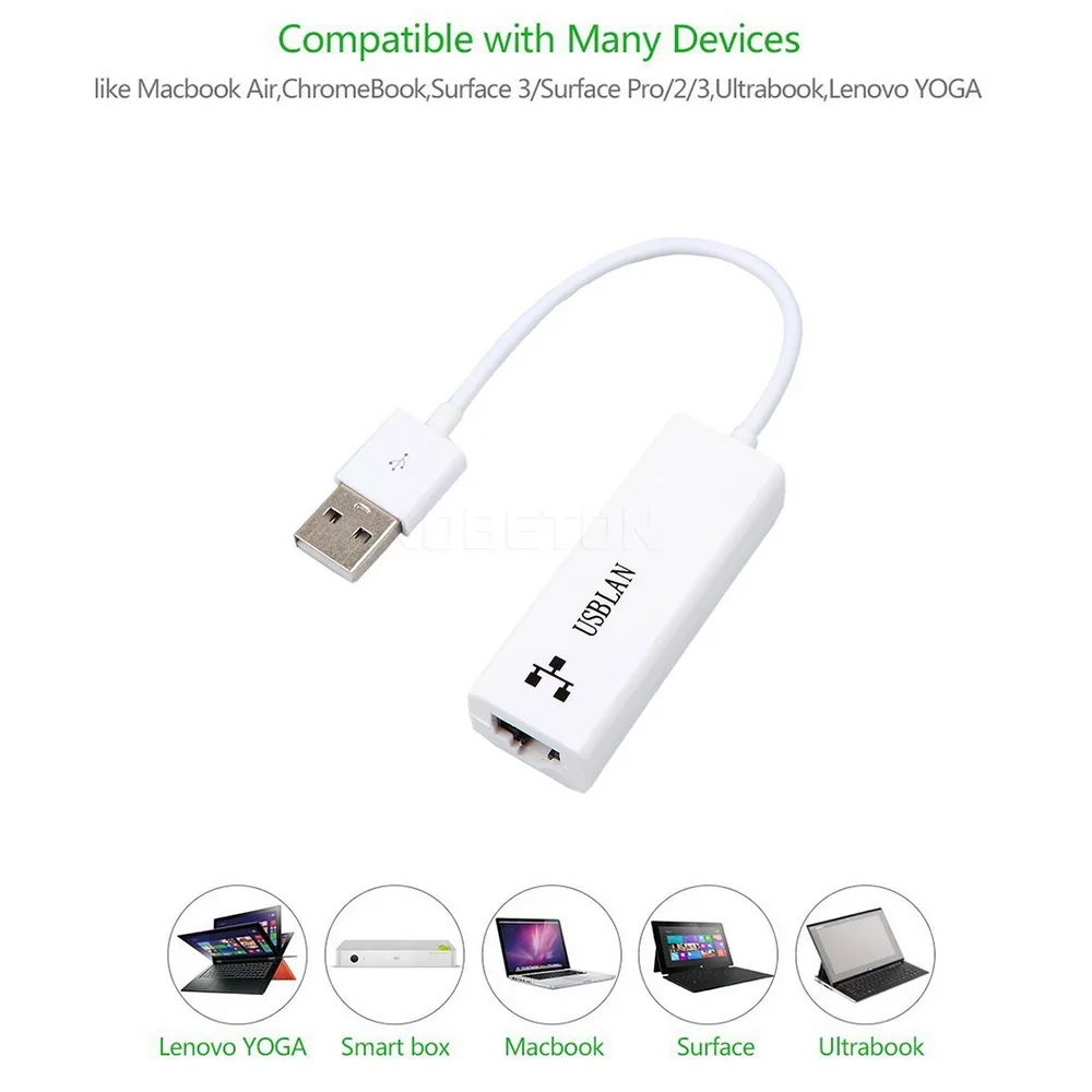 Фото KEBIDU Ethernet USB 2 0 к RJ45 Lan сетевая карта адаптер для Mac OS ПК ноутбука SmartTV Win 10 7 8 XP|usb 2.0 to