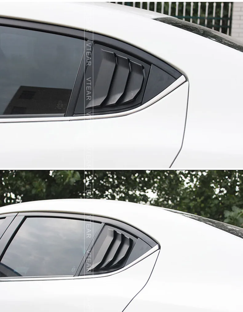 Vtear для Mazda 3 Axela хэтчбек седан задние боковые подъемные оконные жалюзи, треугольные оконные наружные декоративные покрытия