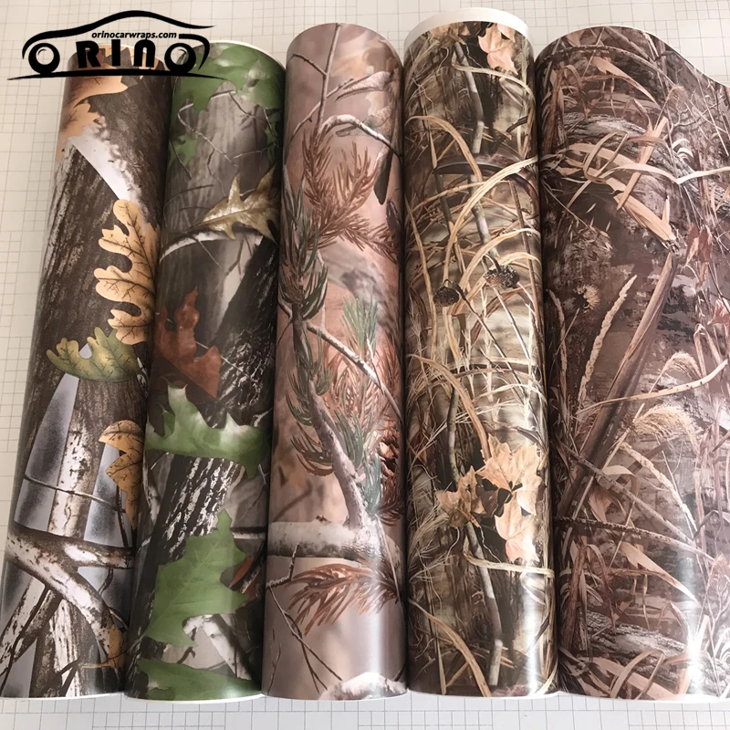 

7 Kinds Shadow Grass Realtree Camouflage Vinyl Film Wrap With Air Bubble Free Adhesive Car Sticker Motorbike Decal Wrapping