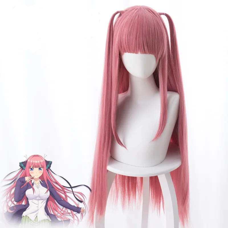 

Anime Gotoubun No Hanayome The Quintessential Quintuplets Nino Nakano Cosplay Wigs Long Heat Resistant Synthetic Wig + Wig Cap