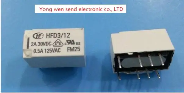 Горячая Распродажа новое реле HFD3/12-S HFD3/12 HFD312S HFD3-12-S 12VDC DC12V 12В 2A 125VAC 8PIN |