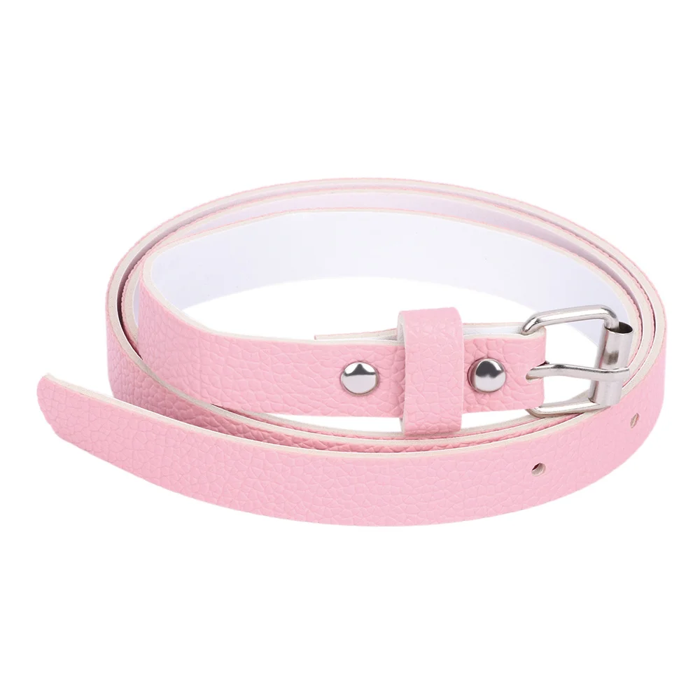 pink Sweetness женские ремни из искусственной кожи тонкий конфетных цветов тонкий пояс регулируемый пояс - Цвет: pink