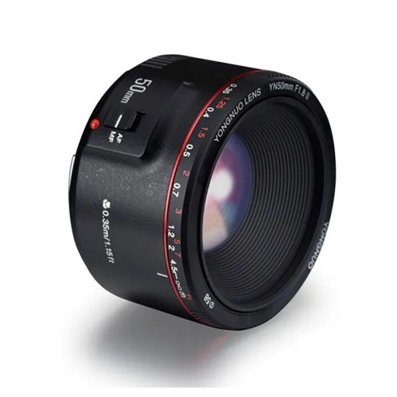 YONGNUO YN50mm F1.8 II Большая диафрагма Авто Фокус объектив небольшой объектив с супер эффектом боке для Canon EOS 70D 5D2 5D3 600D белый
