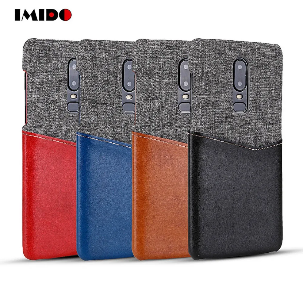 IMIDO Роскошный кожаный чехол для телефона из искусственной кожи One Plus 6 силикона и